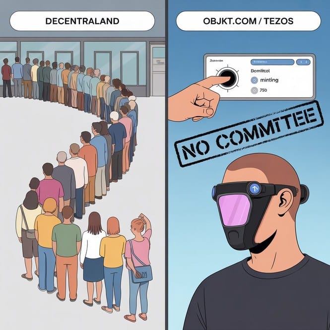 Decentraland: digital DMV — long queue, high fees, committees